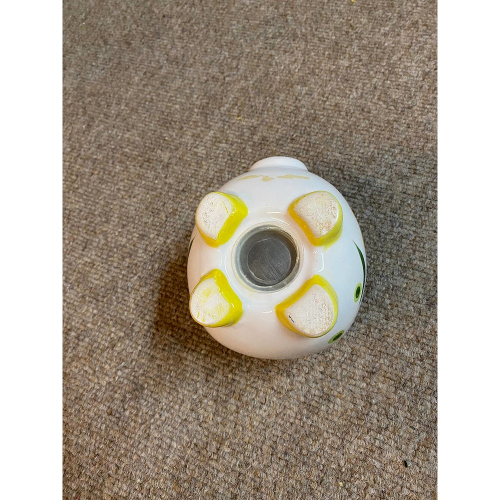 Floral Hand painted Orange and Yellow Piggy Bank - Picture 6 of 6